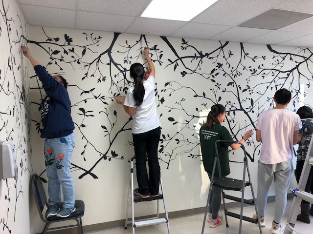 Painting the Dining Room Mural